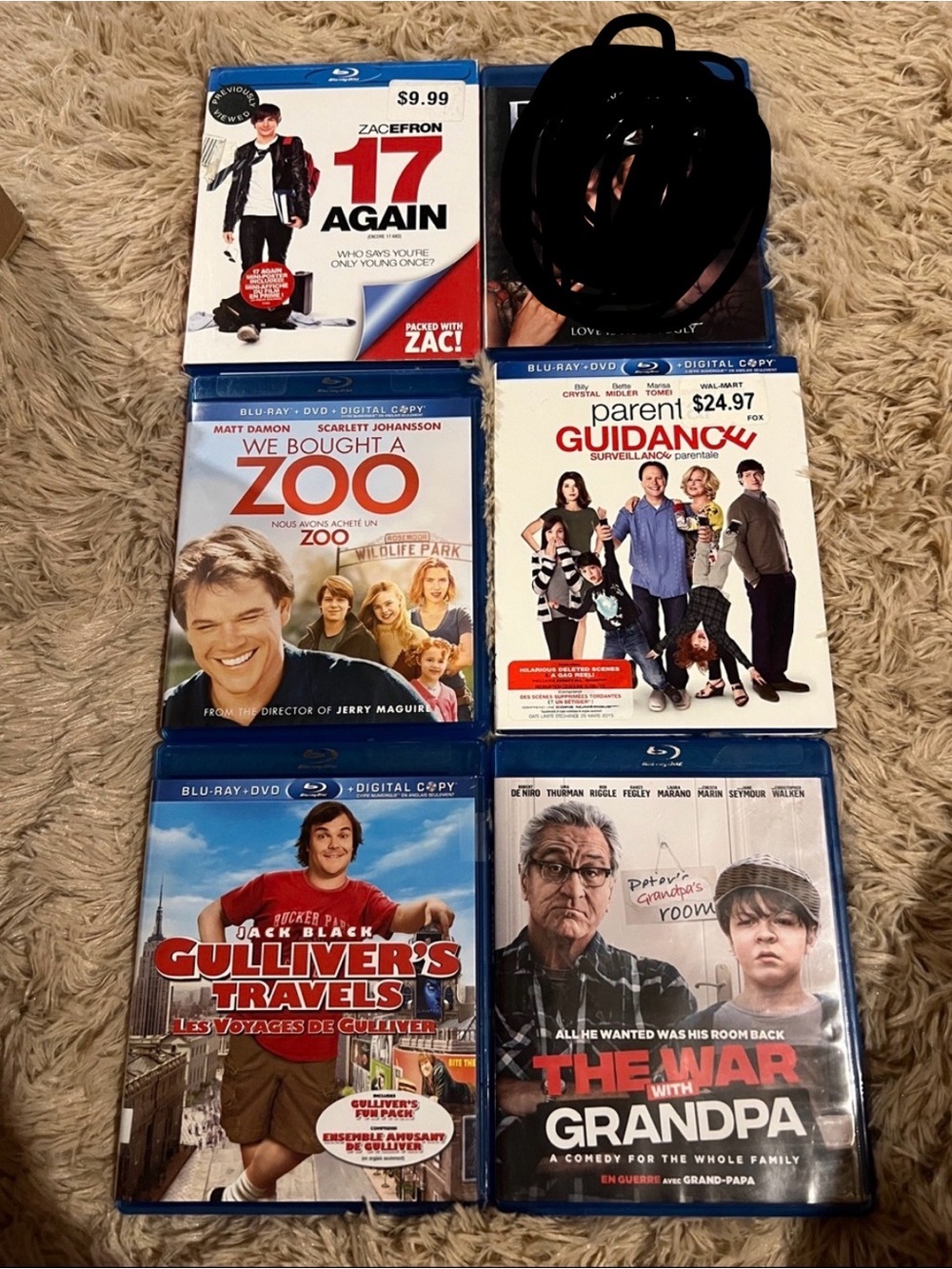 Lot of 5 Family & Teen Blu-rays — 17 Again, We Bought a Zoo +
